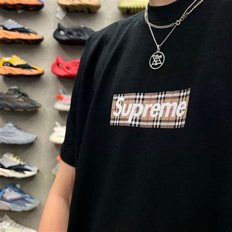 supreme box logo burberry stockx|supreme x Burberry price list.